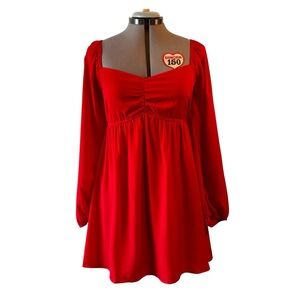 Mi Ami | Red Babydoll Mini Dress | M